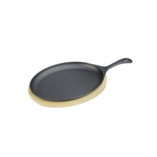 Patelnia z żeliwa w zestawie z tacką, 25 x 18 cm SANTOS 898136