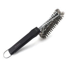 2-głowicowa szczotka do grilla ze stali nierdzewnej 30 cm, SANTOS 232388