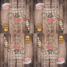 Serwetki BBQ 25 x 25 cm, SANTOS 897498