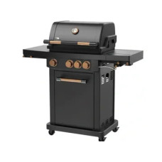 Grill gazowy broil chef z kuchenką boczną czarny 400032