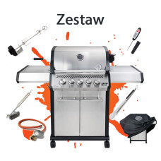ZESTAW! Grill gazowy Senator Pro-32 z systemem BBQ Block Fire GRILLI 700377set1