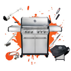 ZESTAW! Grill gazowy Senator Pro-42 z systemem BBQ Block Fire GRILLI 700477