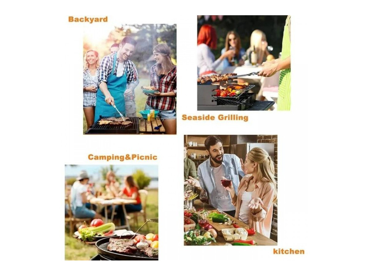Zestaw do grillowania do śniadania (14 części) stal nierdzewna GRILLI 777118