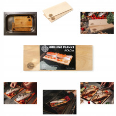 Deski akacjowe do grillowania 2szt 30*15cm GRILLI 777737