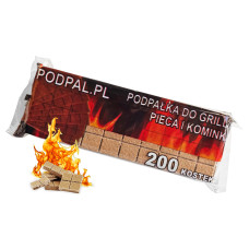 Rozpałka podpałka do kominka grilla pieca 200 szt ekologiczna naturalna premium 777819