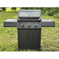 Grill gazowy 3-palnikowy z odlewaną aluminiową komorą paleniskową i składanymi półkami bocznymi GRILLI 777855
