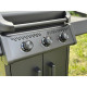 Grill gazowy 3-palnikowy z odlewaną aluminiową komorą paleniskową i składanymi półkami bocznymi GRILLI 777855