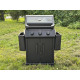 Grill gazowy 3-palnikowy z odlewaną aluminiową komorą paleniskową i składanymi półkami bocznymi GRILLI 777855