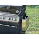 Grill gazowy 4-palnikowy palnik boczny palnik do rożna rożen w zestawie, czarny, z jedną składaną półką boczną GRILLI 777856