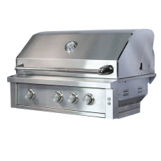 Grill gazowy do zabudowy 5-palnikowy ze stali nierdzewnej z dodatkowym palnikiem do rożna i termometrem GRILLI 777859
