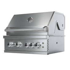 Grill gazowy do zabudowy 5-palnikowy ze stali nierdzewnej z dodatkowym palnikiem do rożna i termometrem GRILLI 777860