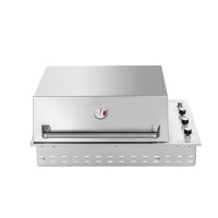 Grill gazowy do zabudowy 3-palnikowy ze stali nierdzewnej z pokrywą i termometrem GRILLI 777861