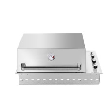 Grill gazowy do zabudowy 3-palnikowy ze stali nierdzewnej z pokrywą i termometrem GRILLI 777861