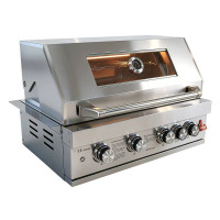 Grill gazowy do zabudowy 5-palnikowy ze stali nierdzewnej z dodatkowym palnikiem do rożna i termometrem GRILLI 777862