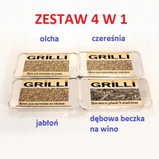 Zestaw Zrębków Do Wędzenia 4 rodzaje 0,8 kg GRILLI 77799