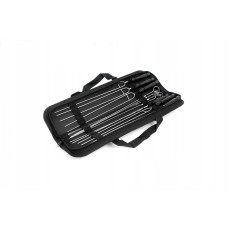 GRILLI SZASZŁYKI PODWÓJNE 42 cm 6 szt STAL NIERDZEWNA WYTRZYMAŁYM UCHWYTEM GRILLI 9624