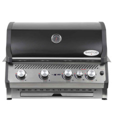 Grill gazowy do zabudowy Free S-410 Czarny, z palnikiem rożna, czarny, z wyciągaczem rusztu SANTOS 890666
