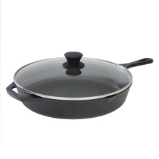 Żeliwna patelnia z pokrywką, średnica 30 cm SANTOS 899942