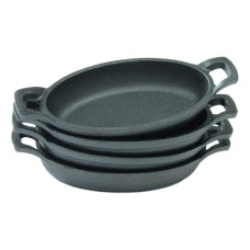 Zestaw 4 żeliwnych patelni do serwowania 21,5 x 10,5 cm SANTOS 230193