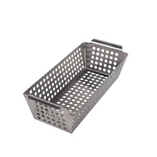 SANTOS Koszyk na Warzywa S / Grill Wok ze Stali Nierdzewnej, 31,5 x 13,5 cm